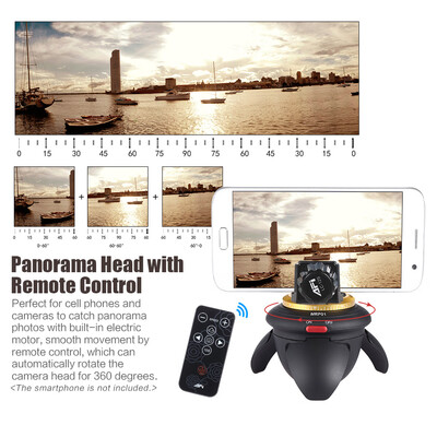 

AFI MRP01 Mini Electric Panorama Head 360° Rotation Time Lapse Tripod Head for Selfie Stick Smartphones for GoPro Action Camera Po