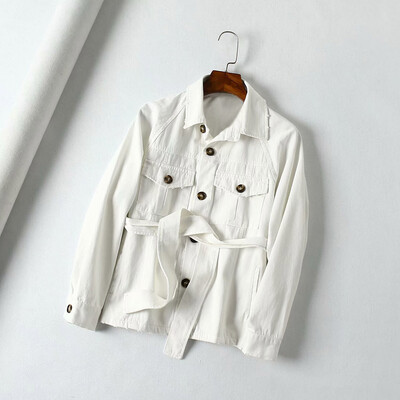 

Toponeto Womens Casual Overalls Long Sleeve Jacket Retro Pocket Jacket