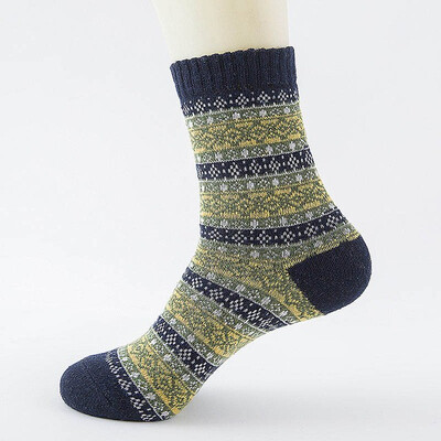 

Winter Thick Warm Stripe Wool Socks Casual Calcetines Hombre Sock Business Male Socks