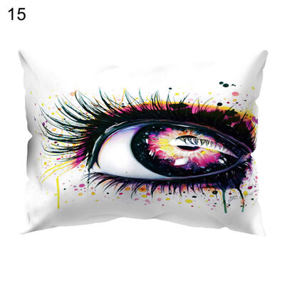 

Modern Colorful Eye Print Pillow Case Sofa Waist Throw Cushion Cover Home Decor