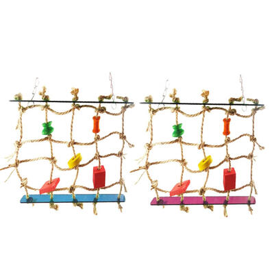 

Acrylic Rope Net Swing Ladder Toy for Pet Parrot Birds Chew Play Climbing
