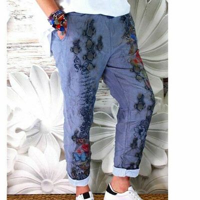 

Women Floral Soft Yoga Lounge Sport Wide Leg Casual Loose Long Pants Trousers