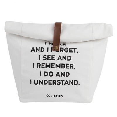 

Greensen Simple Letter ihere Lunch Box Insulation Bag Picnic Bag Small Fresh Multi-purpose Cloth Bag