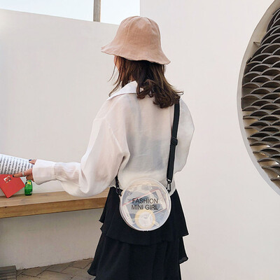 

Tailored Summer Womens Transparent Round Pack Fashion Wild Shoulder Messenger Bags