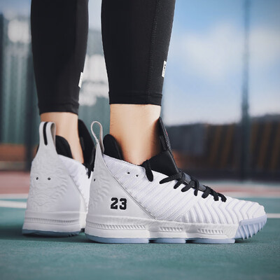

Couple fly woven high basketball shoes fashion wear boots mesh breathable sports running shoes men