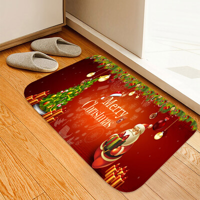 

Siaonvr Christmas Carpet Kitchen Doorway Bathroom Floor Carpet Floor Mat Print 40x60cm