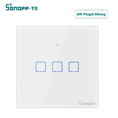 

SONOFF WIFI Wall Switch 123 Gang TX Series Intelligent Wall Touching Light Switch For Intelligent Home T0 EUUK AC100-240V