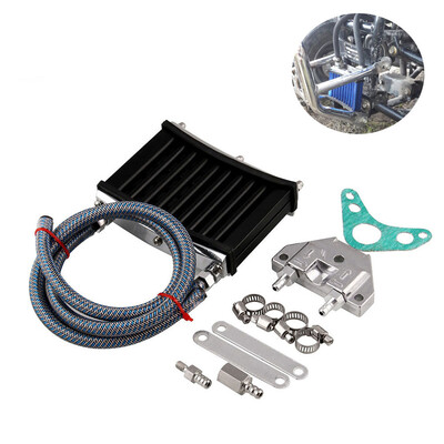 

Tailored Motorcycle Aluminum Alloy Oil Cooler Radiator Kit Universal For 125cc140cc150cc
