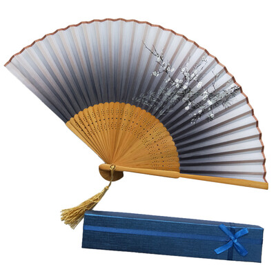 

Siaonvr Chinese Style Hand Held Fan Bamboo Paper Folding Fan Party Wedding Decor