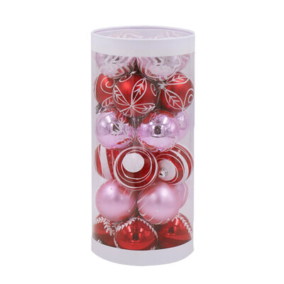 

24pcs 6cm Christmas Tree Decoration Ball Decoration Christmas Party Hanging Ball Assorted Set Christmas Tree Decoration Orname