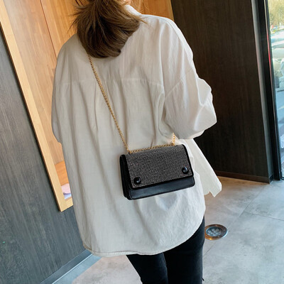 

Tailored Womens new fashion small square bag wild chain shoulder Messenger bag
