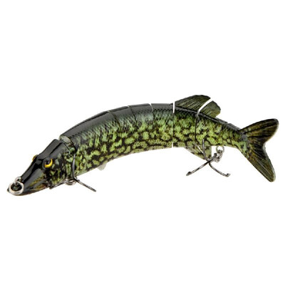 

Lixada 8" 20cm 66g Lifelike Multi-jointed 8-segement Pike Muskie Fishing Lure Swimbait Crankbait Hard Bait Fish Treble Hook Tack