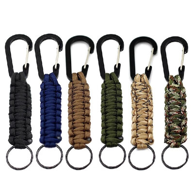 

6 Pcs Paracord Braided Lanyards with Clips Keyring for Outdoor Survival Camping Hiking Backpack