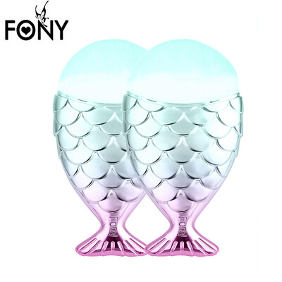 

Toponeto Fish Scale Makeup Brush Fishtail Bottom Brush Powder Blush Makeup Cosmetic Brush