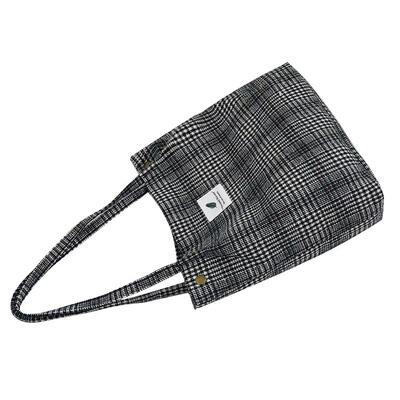 

Girls Plaid Print Shoulder Handbags Women Shopping Totes Top-Handle Bags