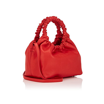 

Niche design with the same paragraph handbag retro pleated ring hand bag crossbody pouch bag