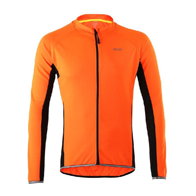 

Arsuxeo Outdoor Sports Cycling Jersey Bike Bicycle Full Zip Long Sleeve Shirt MTB Bike Riding Clothing Jersey