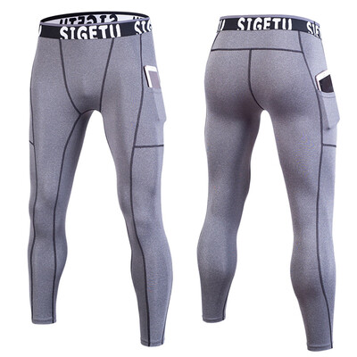 

Tailored Mens Fashion Sports Fitness Quick-drying Training Tight Pocket Athletic Pants