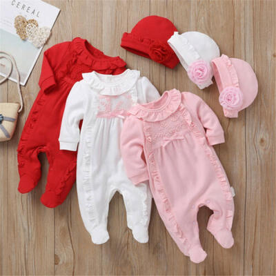 

Newborn Baby Girl Kids Cotton Floral Romper Jumpsuit Bodysuit Clothes Outfit