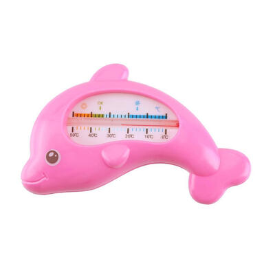 

Water Thermometer Baby Dolphin Shape Plastic Floating Bath Toy Infants Care