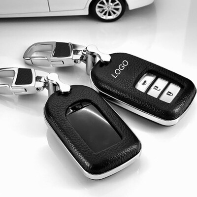 

Top Layer Leather Car Key Case For Honda CRVCIVICAccord 9CITYCrosstourVEZEL Car Key Cover Shell Car Keychain Car Styling