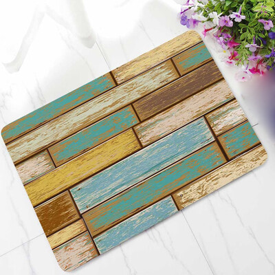 

Toponeto Vintage Style Wood Poard Home Entrance Floor Rug Non-slip Doormat Outdoor Mat