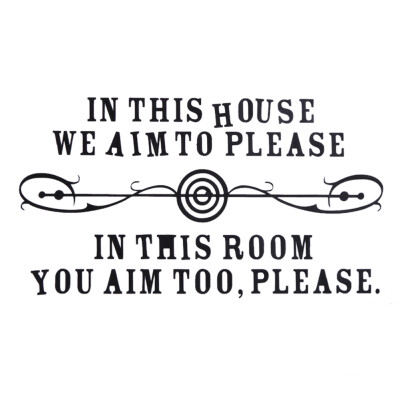 

In This House Waterproof Toilet Wall Stickers Removable Toilet Seat Decor