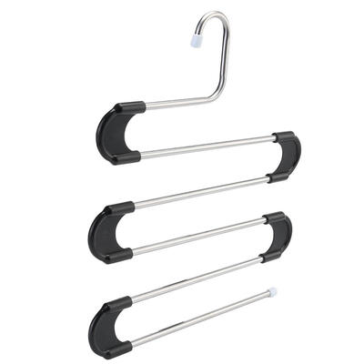 

5 Layer Stainless Steel  Type Pants Hanger Closet Towel Storage Rack Shelf