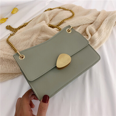 

Texture bag female new Korean fashion wild shoulder Messenger bag chain small square bag tide
