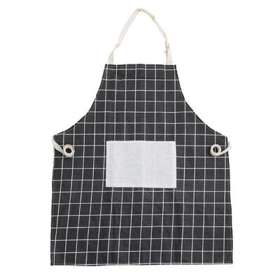 

Women Men Adjustable Cotton Linen Kitchen Apron for Cooking Baking Pinafore