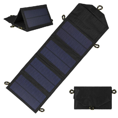 

7W Foldable Solar Charger Certified Sun Power Panel Portable Power Source for Cell Phone Tablet PC Power Bank