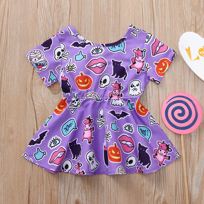 

Toddler Infant Baby Girls Cartoon Animals Print Dress Halloween Costume Outfits