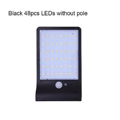 

48 LEDs Solar Powered Wall Light PIR Motion Sensor with Remote Control Outdoor IP65 Water-resistant Street Lamp for Patio Pathway