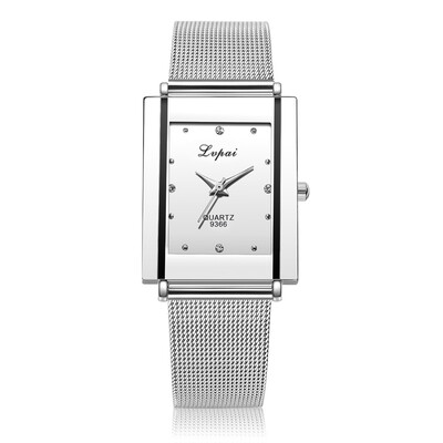 

Hot Women Watches Square Silver Strap Quartz Wristwatch Fashion Dress Ladies Gifts Luxury Simple Clock Relogio Feminino