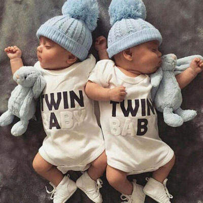 

Newborn Infant Baby Boys Girls Bodysuit Twin Romper Jumpsuits Outfits Clothes