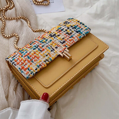 

Beibao 2019 new Xia-Han version of foreign gas chain small square bag fashion leisure sub-splice single shoulder bag