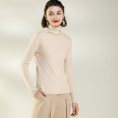 

QIANMUCHUN Womens High Lapel Collared Cashmere Sweater Fashion 5799