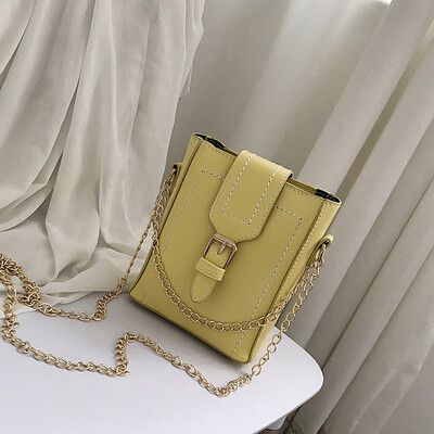 

Texture small bucket bag female 2019 summer new wave Korean version of the wild chain shoulder fashion girl Messenger bag