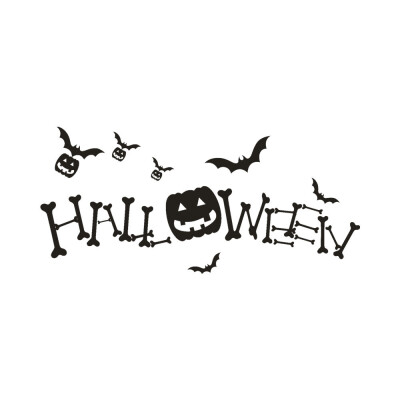 

〖Follure〗Happy Halloween Pumpkin Bone Wall Sticker Window Home Decoration Decal Decor