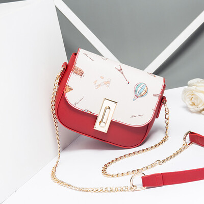 

Summer ins girl 2019 tide Korean version of single shoulder Messenger bag fashion chain bag Joker students