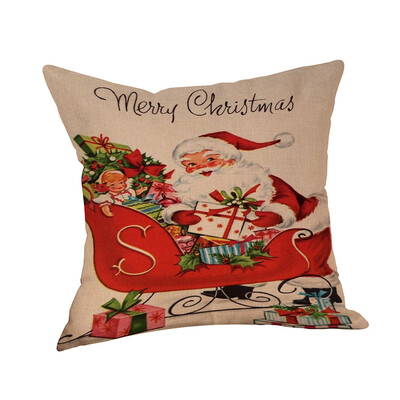 

Tailored Cotton Linen Christmas Xmas Socks Pillow Case Throw Cushion Cover Home Decor