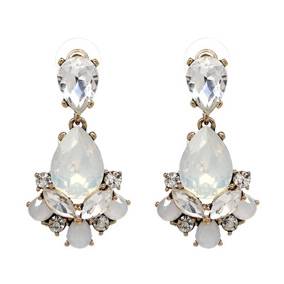 

AOTEMAN 2019 waterdrop full crystal Statement Luxury Brand Jewelry Fashion Earrings Rhinestone Elegant Charm Earring oorbellen