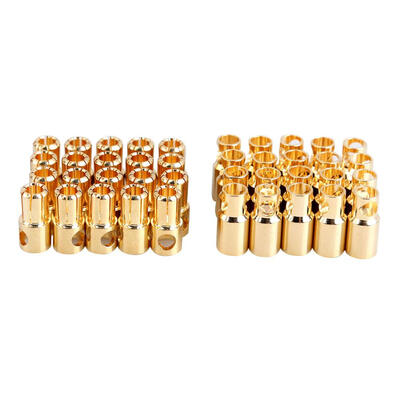 

20 Pairs Bullet Banana Plug Connector for RC Battery Gold Plated New