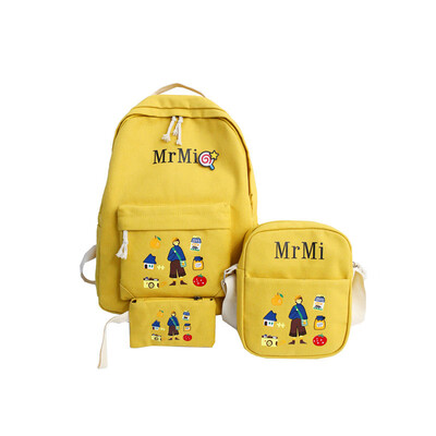 

Canvas shoulder bag&large capacity backpack for junior high school students in Yusuku Uzzang Junior High School