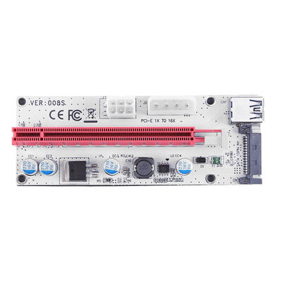 

PCI-E 1x to 16x Adapter Video Extender Card with 3 Power Ports Mining Cable