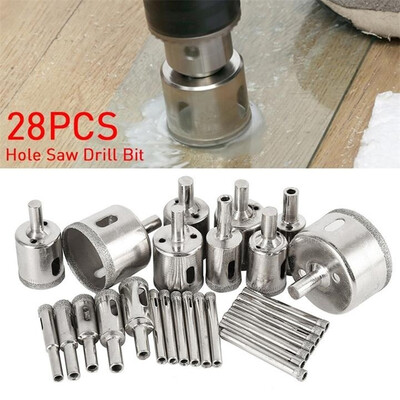 

28PCS Professional For drilling Hole Saw Drill Bit Tool Moorstone For Tile Ceramic Glass