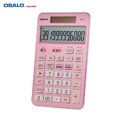 

OSALO Desktop Calculator Tax Function Counter 12-Digits Solar & Battery Dual Power with Large LCD Display for Business Accounting