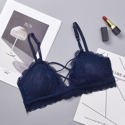 

Sexy Lingerie Women Bras Solid Lace Bralette Adjustable Shoulder Strap Plunge Bra Femme Seamless Plus Size Underwear Women X4