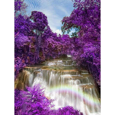 

5D DIY Full Drill Diamond Painting Tree Waterfall Cross Stitch Embroidery