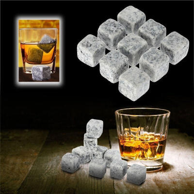 

3pcs Whisky Ice Stones Set Drinks Cooler Cubes Beer Rocks Granite